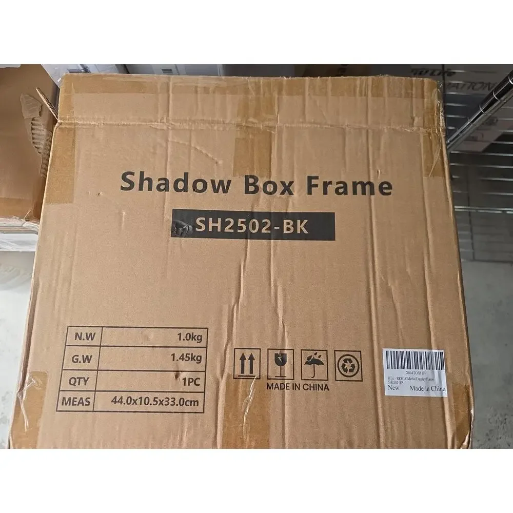 Black Shadow Box Pin Medal Display Frame SH2502-BK Wall or Tabletop